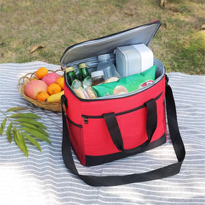 Geanta termoizolanta pentru picnic sau plaja, capacitate 16l, culoare Rosie-0