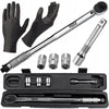 Set cheie dinamometrica din otel/crom, 1/2 inch, reglabila 28-210 Nm, cu 3 tubulare incluse si manusi-0