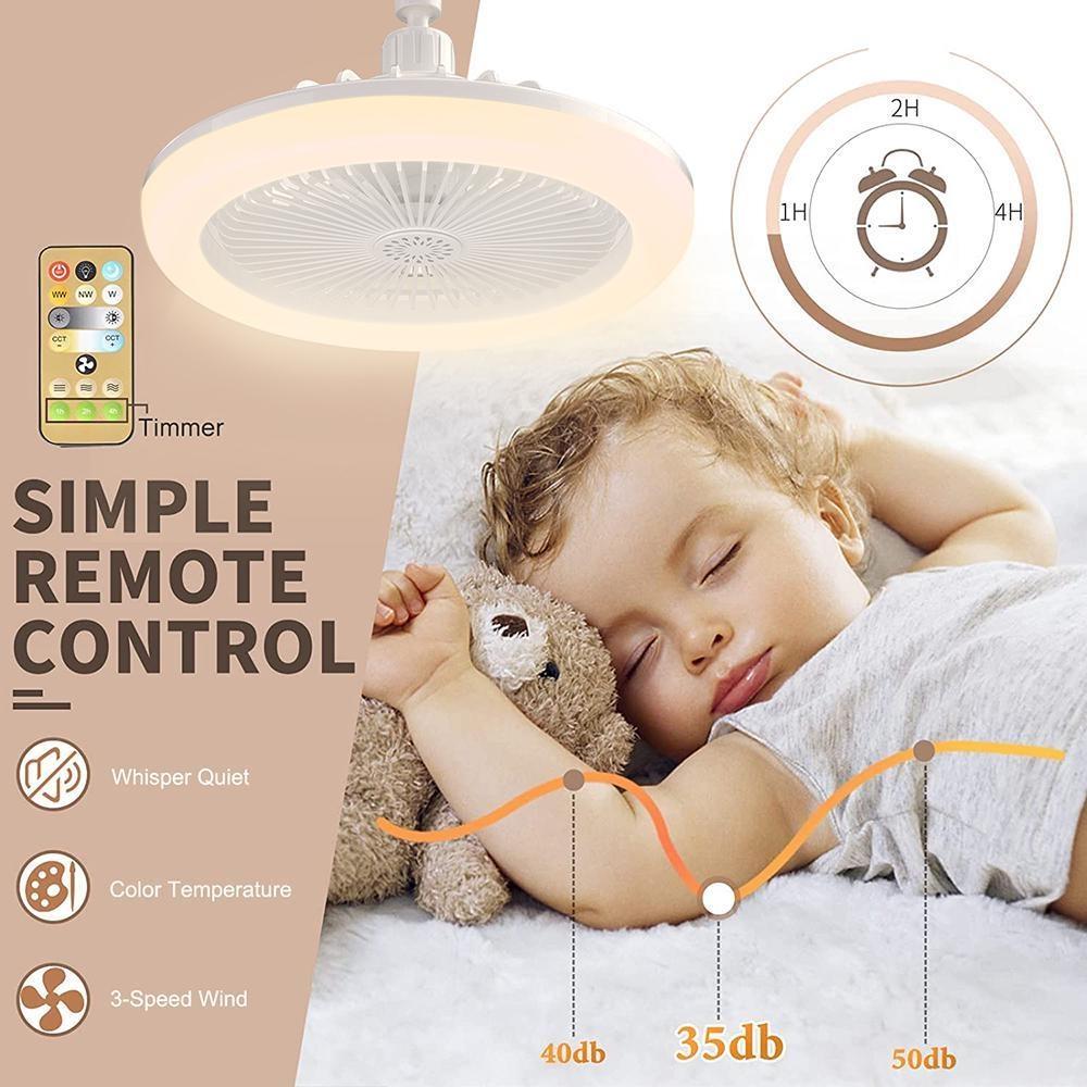 VENTILATOR DE TAVAN CU TELECOMANDĂ ȘI LUMINĂ 30W LED LAMPA FAN SMART