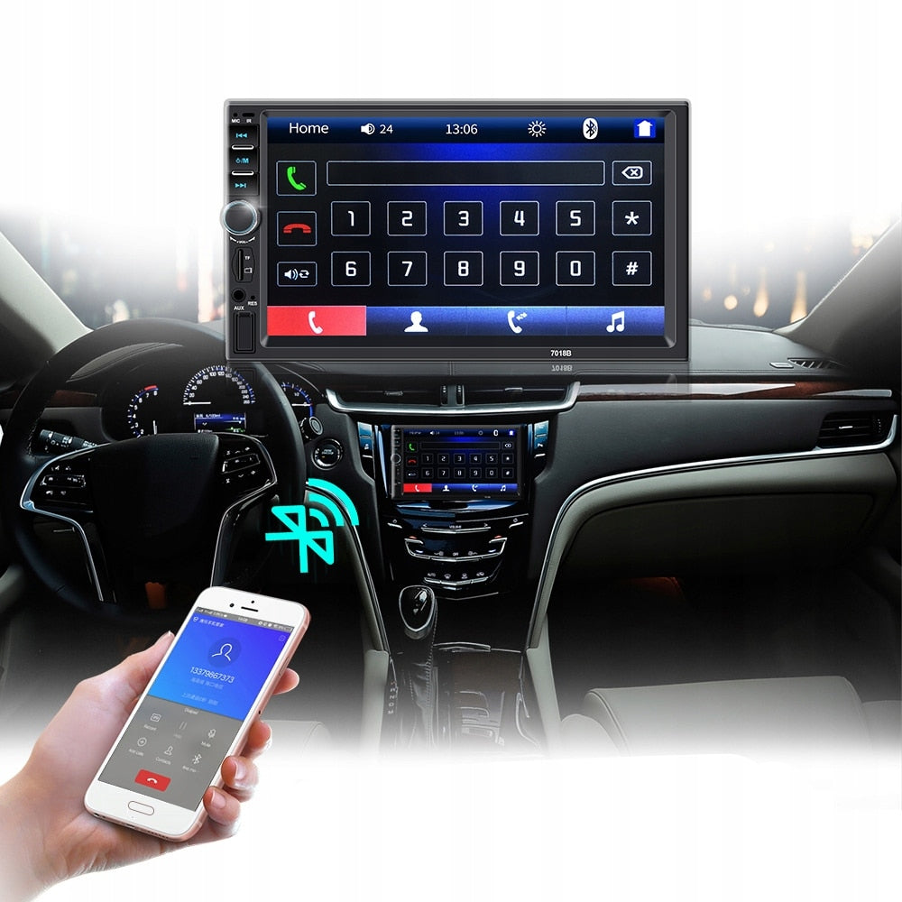 Player Video Auto dimensiune 2DIN, + Camera Marsarier INCLUSA, TouchScreen de 7 inch, 4 x 50W, model WDS-30 cu Bluetooth, Handsfree, Radio, MP3, WMA, MP4, AUX, Card, Telecomanda-1