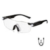 Ochelari cu lupa, zoom vision, led-uri ultra bright, reincarcabili usb, compatible cu ochelari de prescriptie, negru