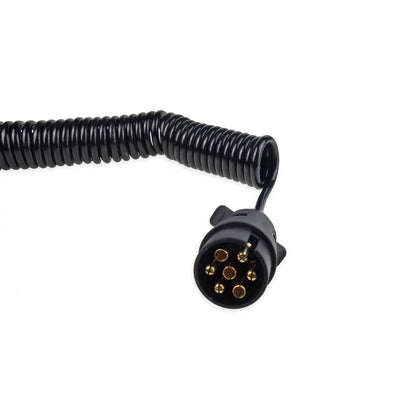 Cablu electric pentru remorca spiralat cu prize 7PIN 12V 6m-1