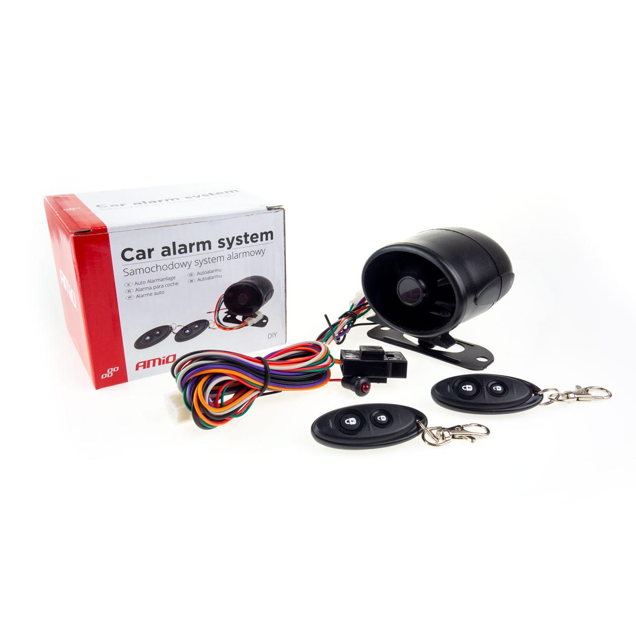 Sistem Alarma auto MINI cu  doua telecomenzi-1