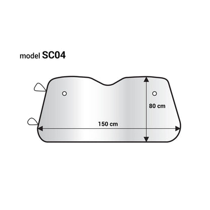 Parasolar parbriz argintiu din spuma EPE 150x80 cm-1