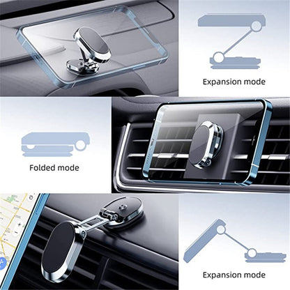 Suport auto magnetic si pliabil, rotativ, din aluminiu