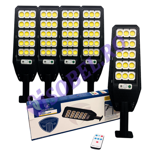 Set 5 Lampi Solare Stradale Jortan - 500W - 315 LED