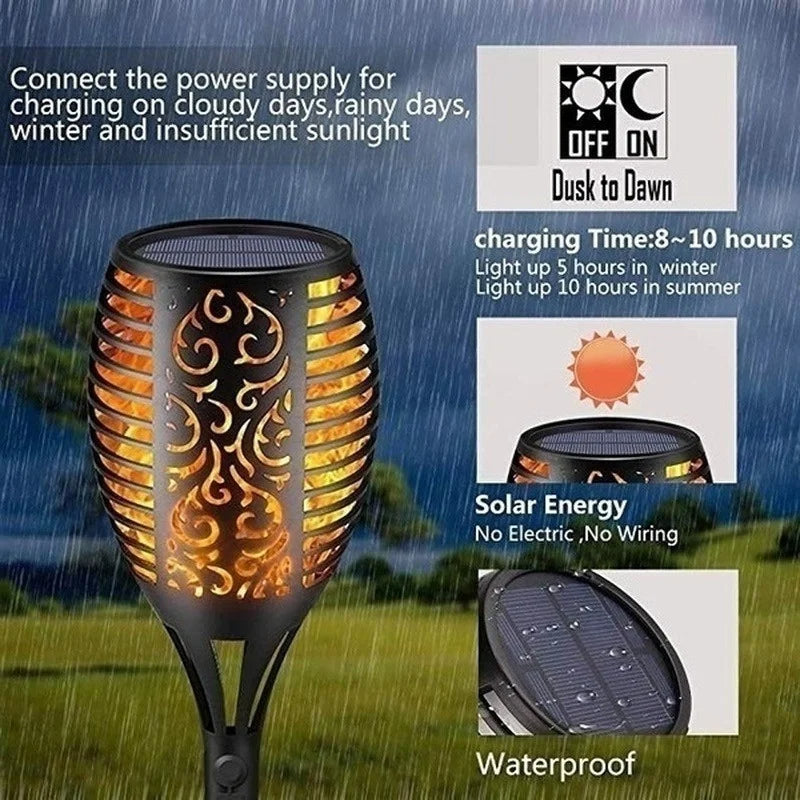 SET 10 bucati Torta LED cu panou solar, efect de flacara, design oriental,52 de cm inaltime