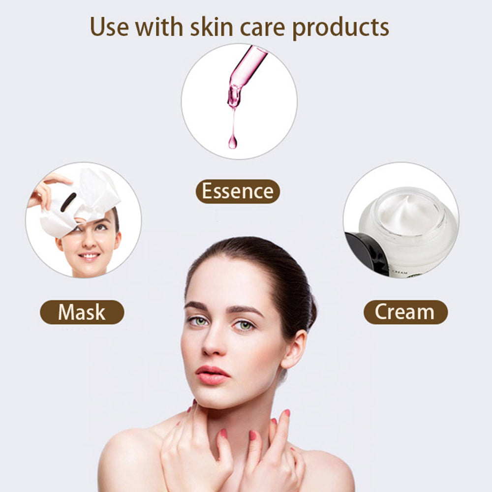 Rola Masaj Facial, Bile 3D, cu Vibratii si Rotire, 15 cm, culoare auriu.