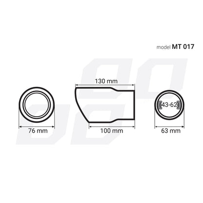 Ornament toba esapament din otel inoxidabil MT 017BLC-1