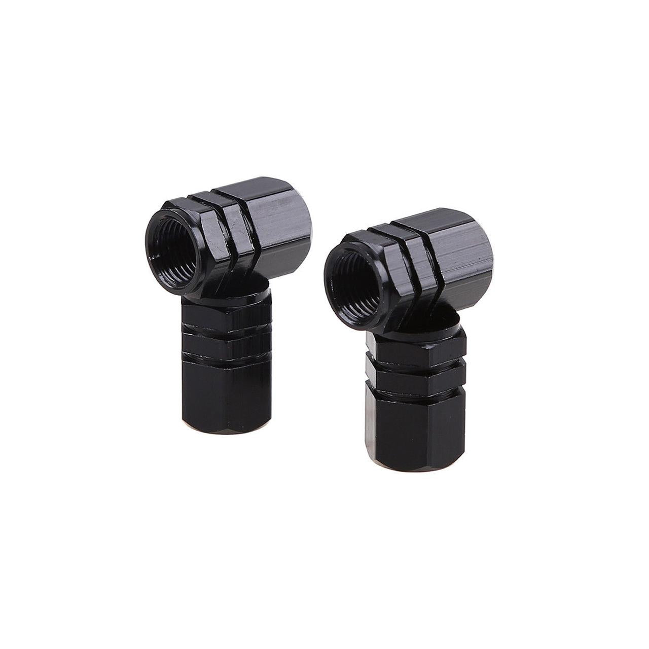 Set capacele auto pentru ventil hexagon negru 4 buc-2