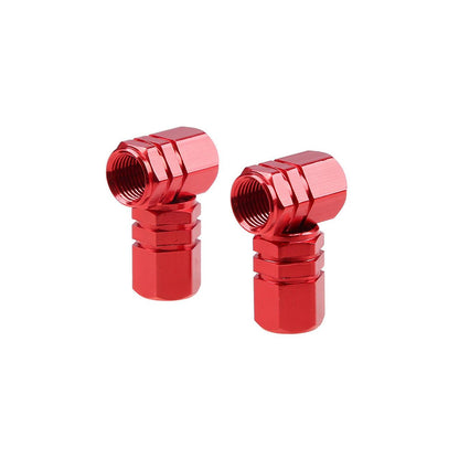Set capacele auto pentru ventil hexagon rosu 4 buc-2