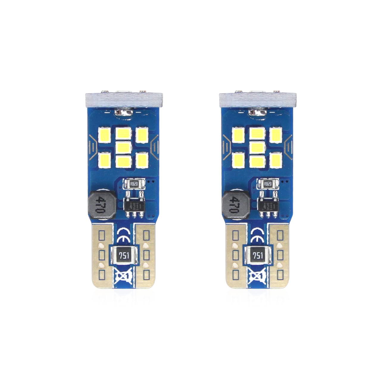 Set becuri auto cu LED CANBUS UltraBright compatibil T10 W5W 21 SMD Alb 12V/24V, destinat competitiilor auto sau off-road-1