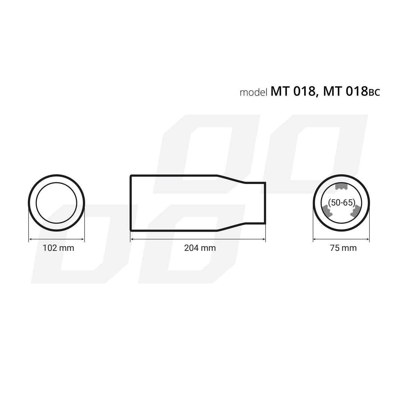 Ornament toba esapament din otel inoxidabil MT 018BC-1