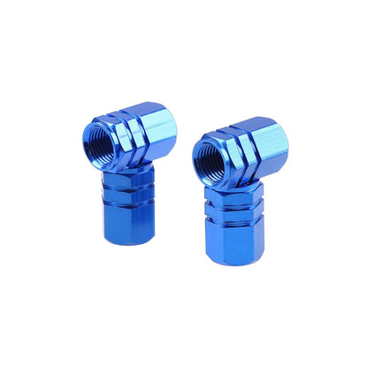 Set capacele auto pentru ventil hexagon albastru 4 buc-2