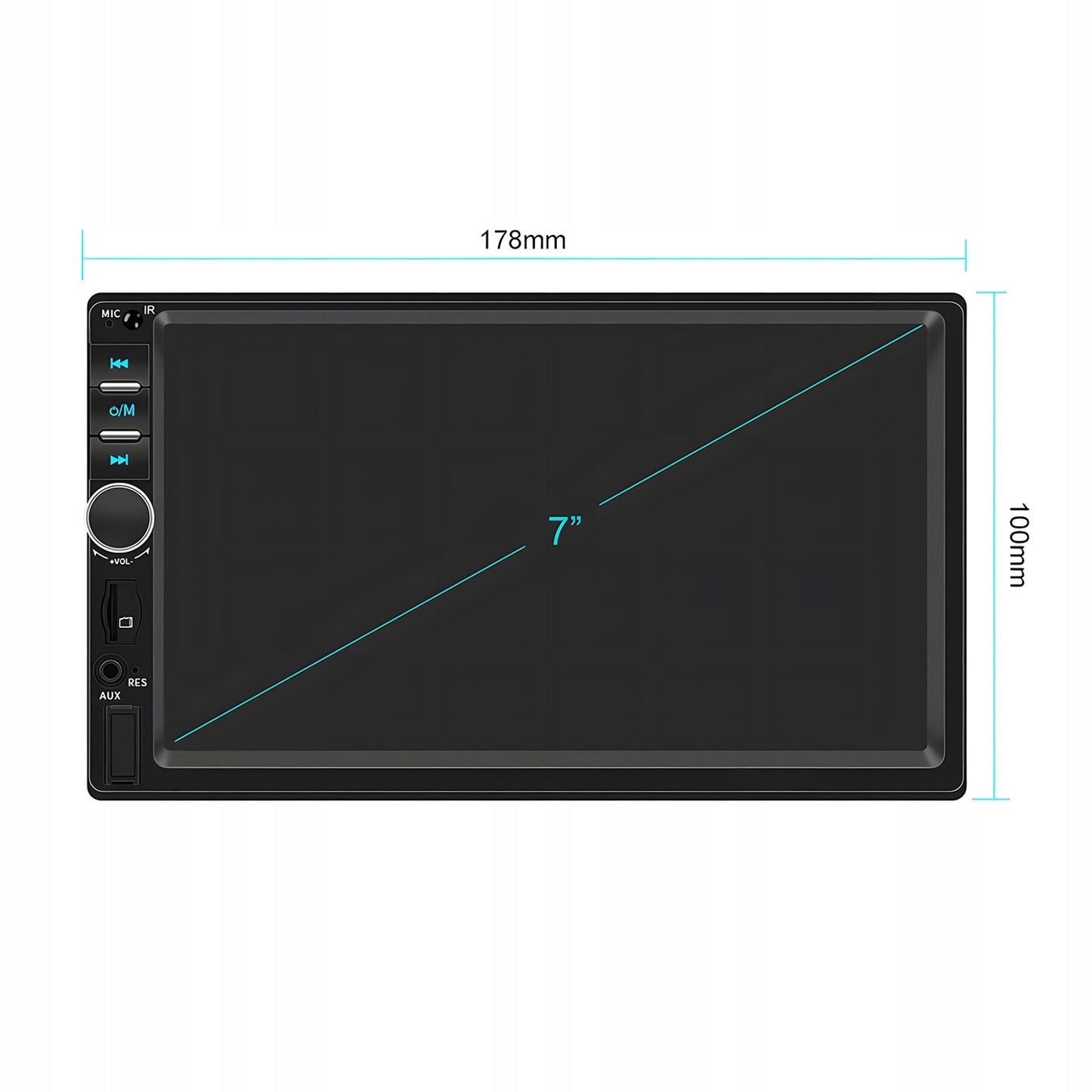 Player Video Auto, dimensiune 2DIN, TouchScreen de 7 inch, 4 x 50W, model WDS-30 cu Bluetooth, Handsfree, Radio, MP3, WMA, MP4, AUX, Card, Telecomanda, Functie Camera Marsarier-3