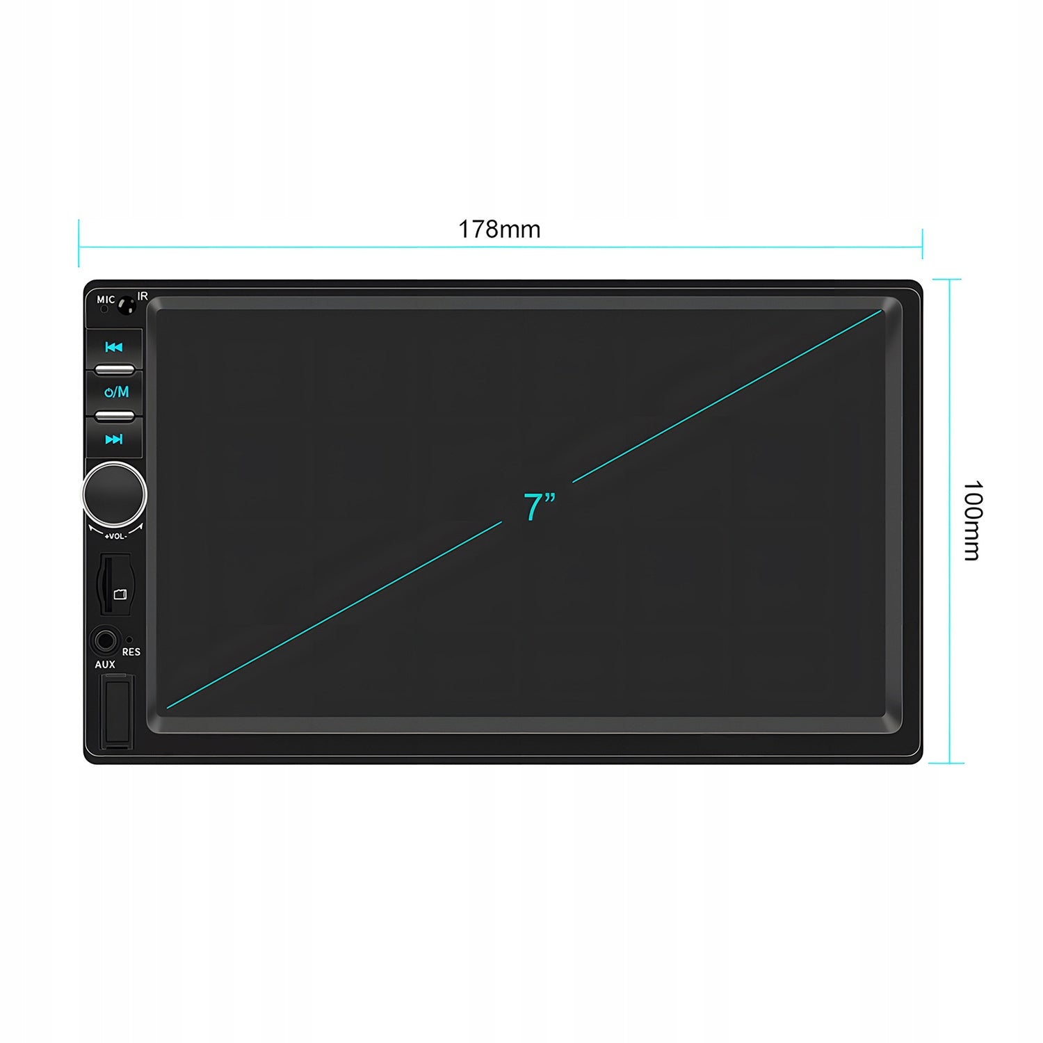 Player Video Auto, dimensiune 2DIN, TouchScreen de 7 inch, 4 x 50W, model WDS-30 cu Bluetooth, Handsfree, Radio, MP3, WMA, MP4, AUX, Card, Telecomanda, Functie Camera Marsarier-3