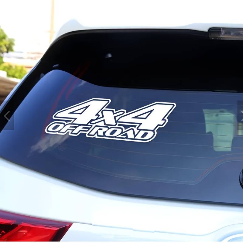 Sticker autoadeziv pentru vehicule Off Road, model "4x4 Off Road", dimensiune 29 x 11 cm, culoare Alba-0