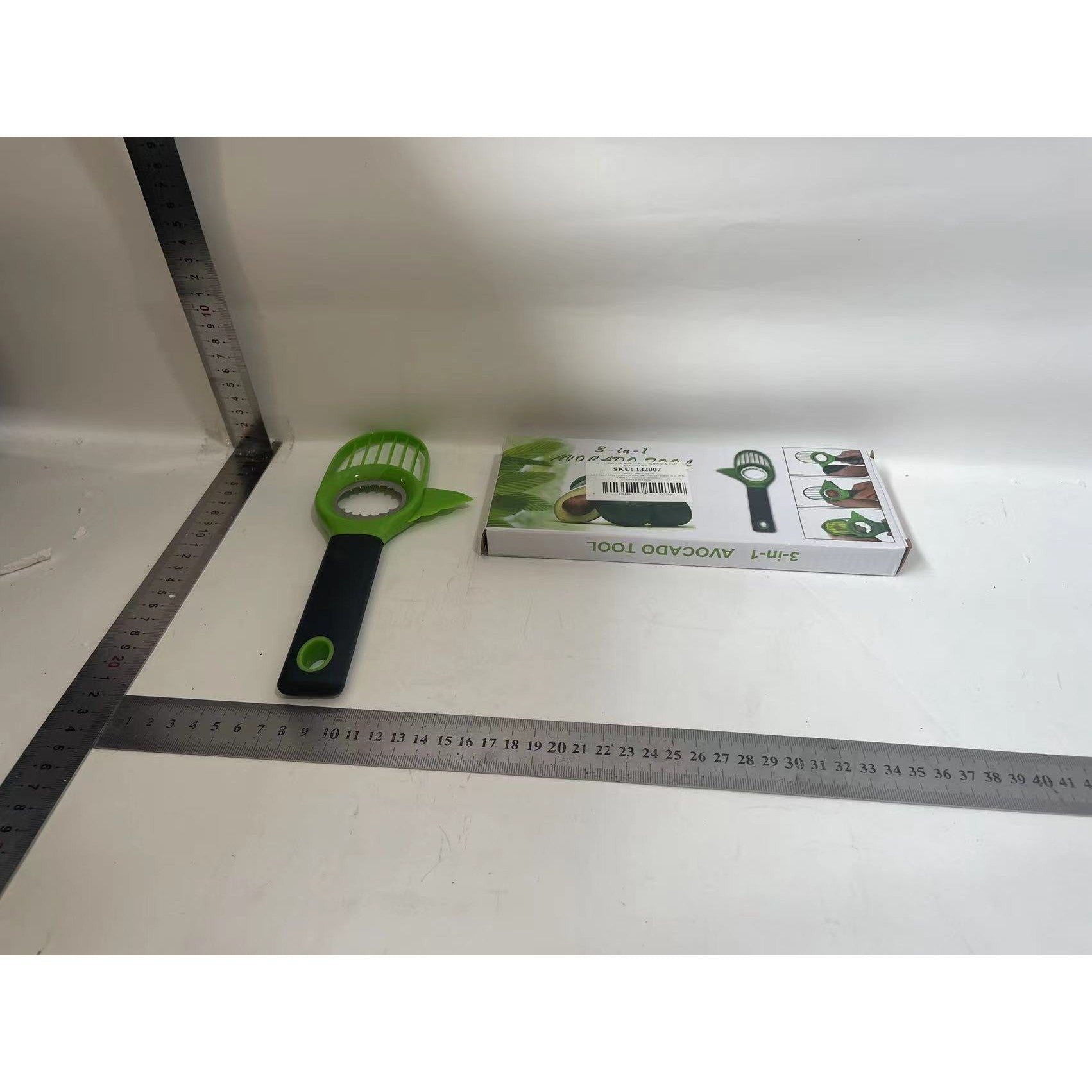 Cutit 3in1 pentru Avocado, Flippy, Maner Lung, Verde-1