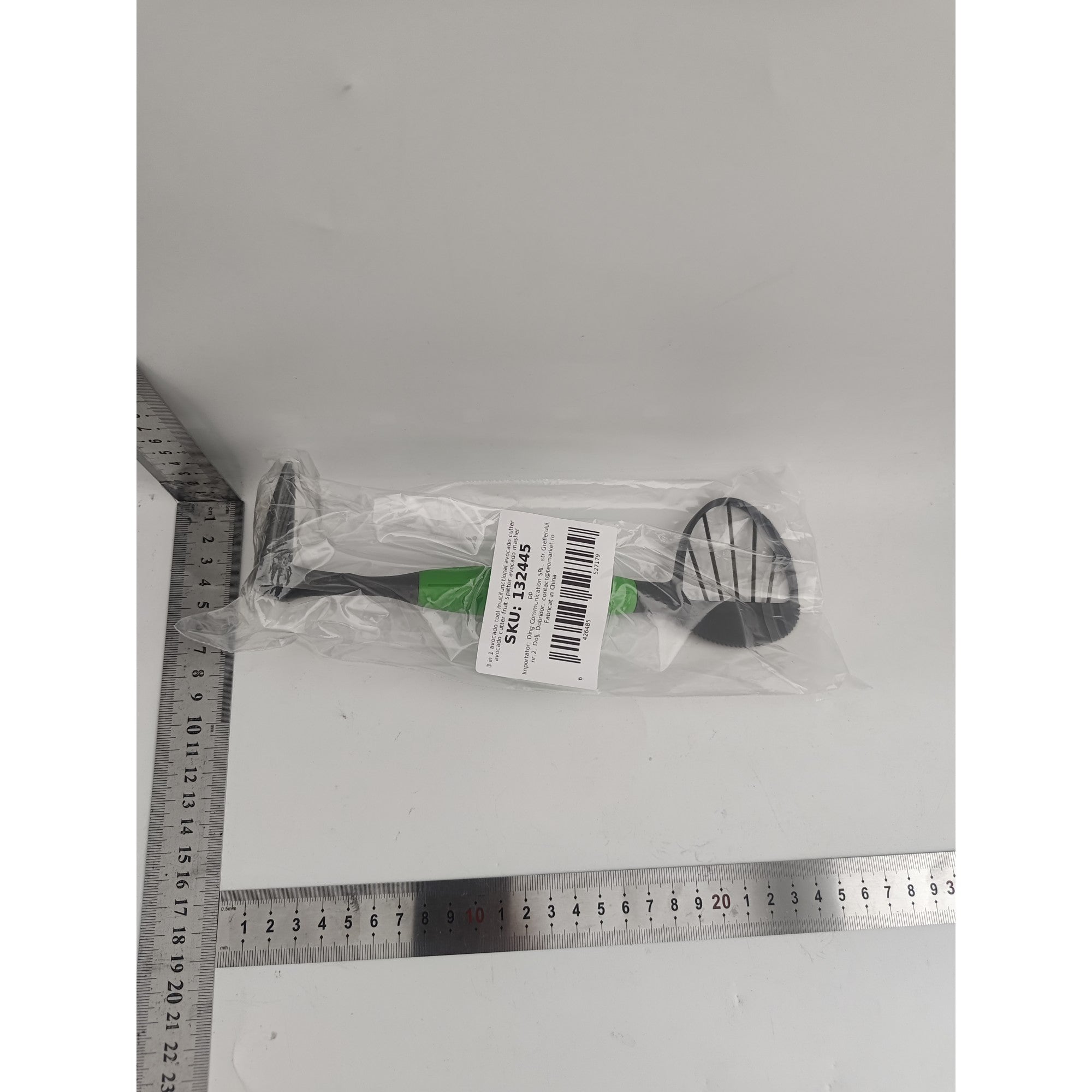 Feliator Multifunctional pentru Avocado, Flippy, pentru Taierea in Cubulete si Pasare, pentru Bucatarie, Preparare Guacamole, ABS, 24x7x6 cm, Verde-1