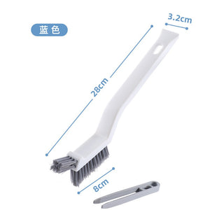Perie 3in1 de Curatat Podele si Rosturi, Flippy, Lungime Maner 28 cm, Peri din PP, Otel si Plastic, Cleste pentru Scame si Par Inclus, Alb-0