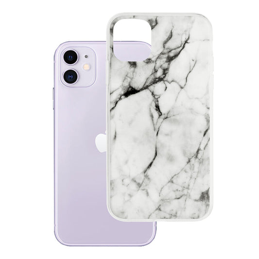 Husa iPhone 11 Wozinsky Marble TPU - White