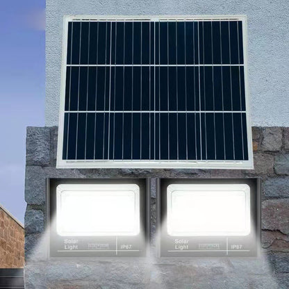 Set 2 proiectoare LED SMD 30W cu incarcare solara Flippy, panou solar, cu telecomanda, suport prindere, material ABS, 1.2AH, 200LED-uri, 13x13.5 cm, negru-3