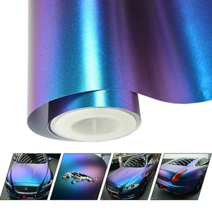 Folie auto Cameleon Albastru/Violet pentru colantare integrala, Termoplastica, cu tehnologie "BUBBLE FREE", finisaj Lucios, dimensiune 3,0m x 1,52m-0