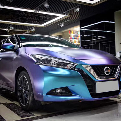 Folie auto Cameleon Albastru/Violet pentru colantare integrala, Termoplastica, cu tehnologie "BUBBLE FREE", finisaj Lucios, dimensiune 3,0m x 1,52m-3