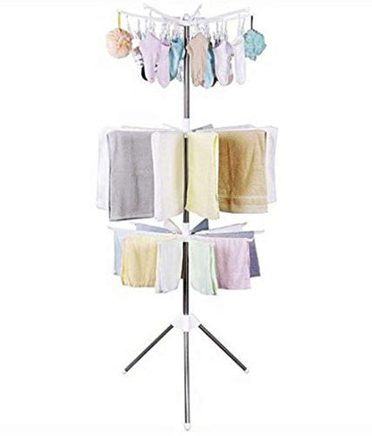 Uscator de rufe pliabil vertical, Alb, 80 x 80 x 170 cm
