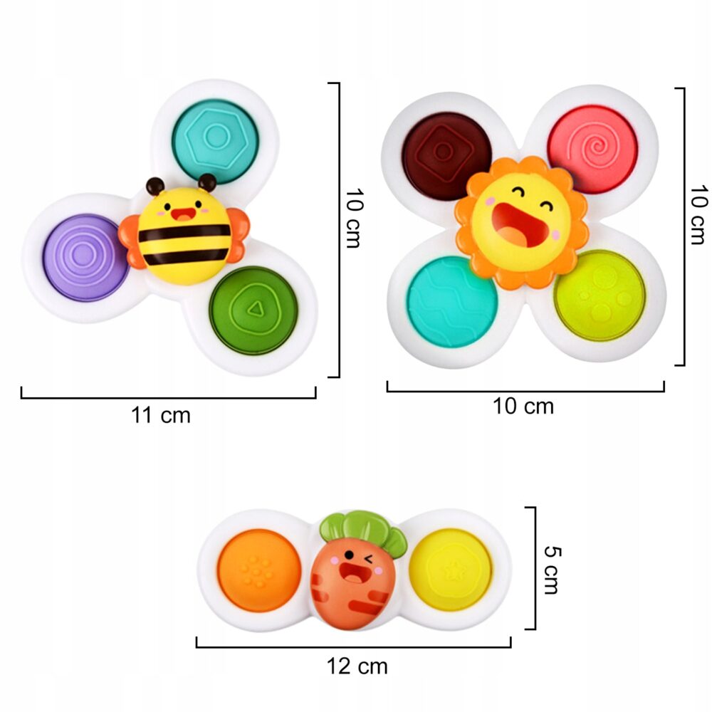 Set 3 jucarii interactive, model "POP UP SENSORY FIDGET SPINNER" pentru copii sau bebelusi-3