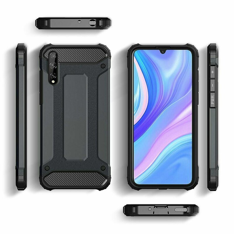 Husă Antișoc Hybrid Armour pentru Huawei P Smart S / Y8P – Negru