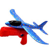 Pistol cu Lansator de Avion, Flippy, Pistol Rosu, Avion Albastru din Polistiren, 38 cm-0