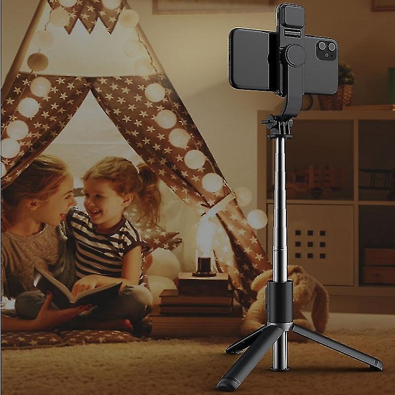 Set 3in1, Selfie Stick cu Lampa LED si Trepied, conectare Bluetooth, alimentare USB-4