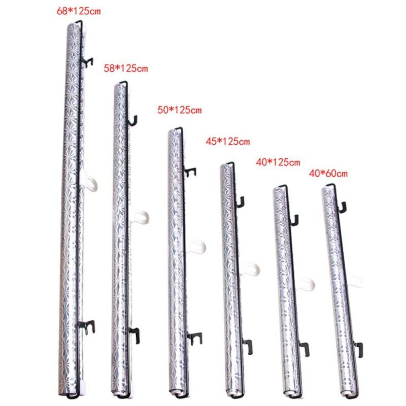 Parasolar auto cu ventuze, retractabil, negru, 68 cm x 125 cm, pentru parbriz sau geamuri laterale
