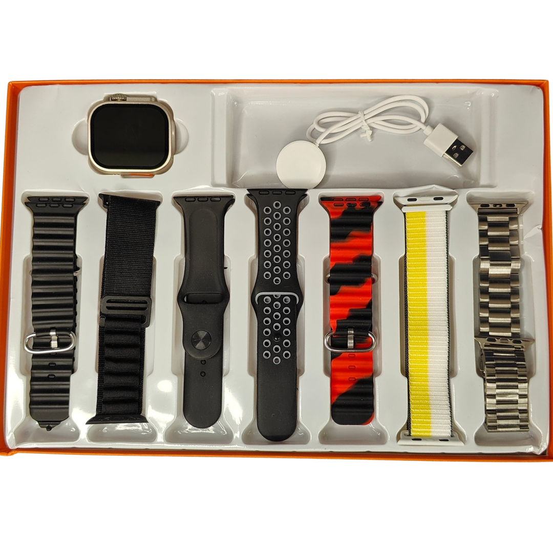 Set Ceas Smartwatch ULTRA 3 + 7 Brățări – Versatilitate și Performanță la Superlativ