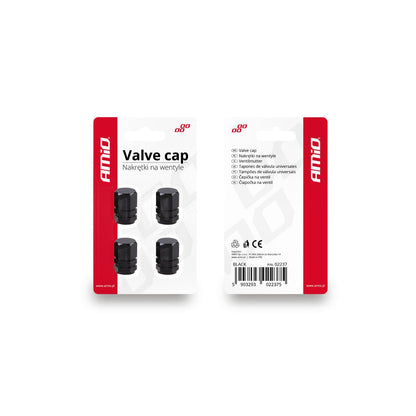 Set capacele auto pentru ventil hexagon negru 4 buc-3