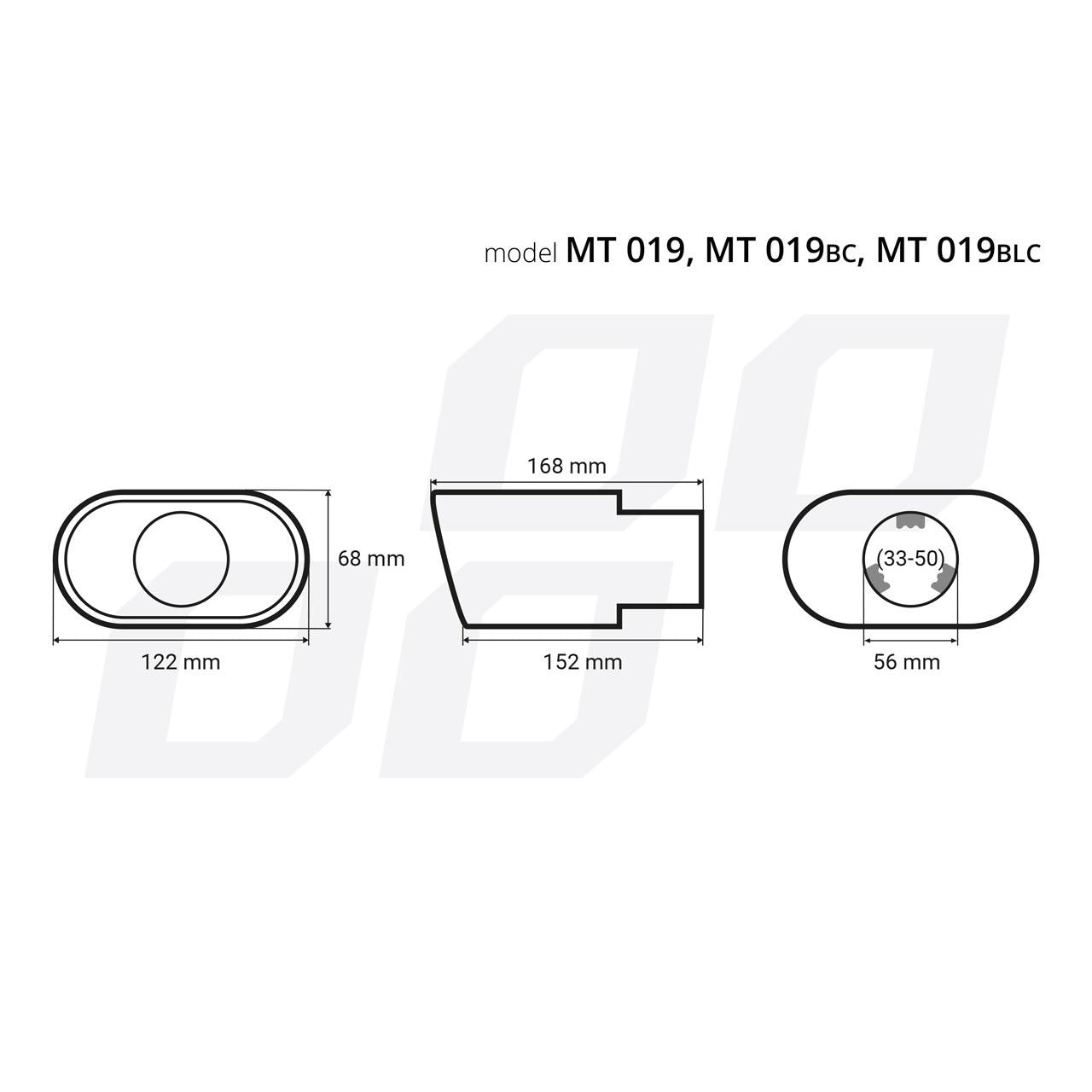 Ornament toba esapament din otel inoxidabil MT 019BC-2