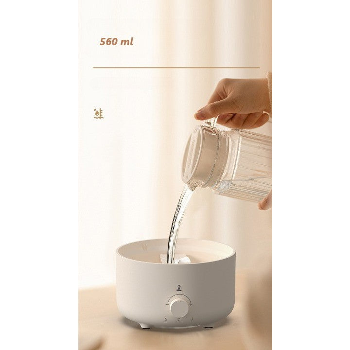 Umidificator de tip vulcan, Flippy, cu aromaterapie, cu telecomanda, 560 ml, model V21B, alb-7