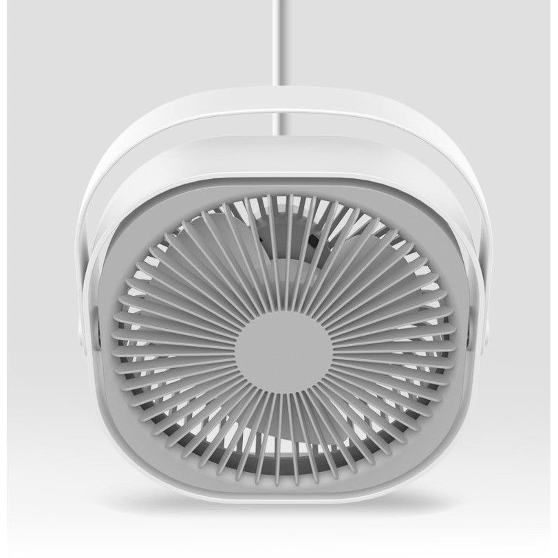 Mini ventilator pentru birou cu usb, Flippy, rotire 360 grade, 3 viteze, 4000 mA, 13.5 x 12,8, Gri-4