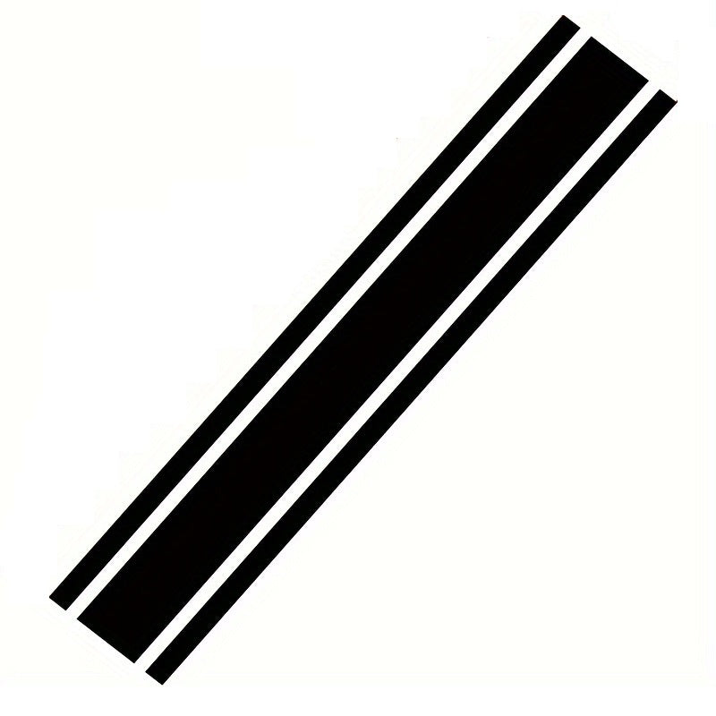 Sticker autoadeziv Tuning, model "Triple Stripes", dimensiune 125 x 22 cm, culoare Neagra-1
