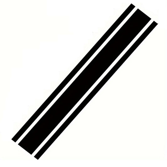 Sticker autoadeziv Tuning, model "Triple Stripes", dimensiune 125 x 22 cm, culoare Neagra-1