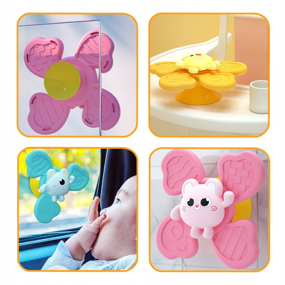 Set 3 jucarii interactive, model "FIDGET SPINNER J001" pentru copii sau bebelusi-1