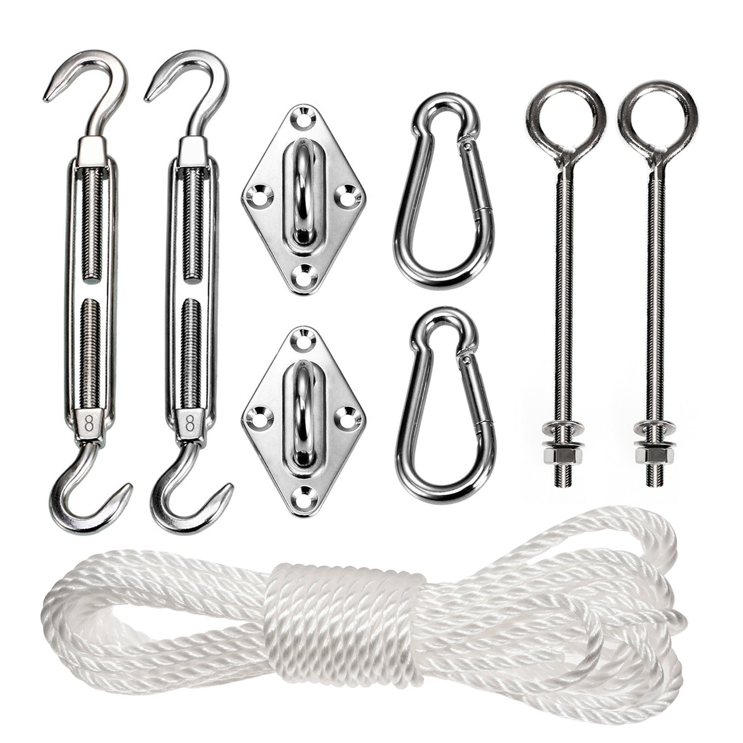 Set montaj Umbrar de Gradina din INOX GB508, 9 piese-0