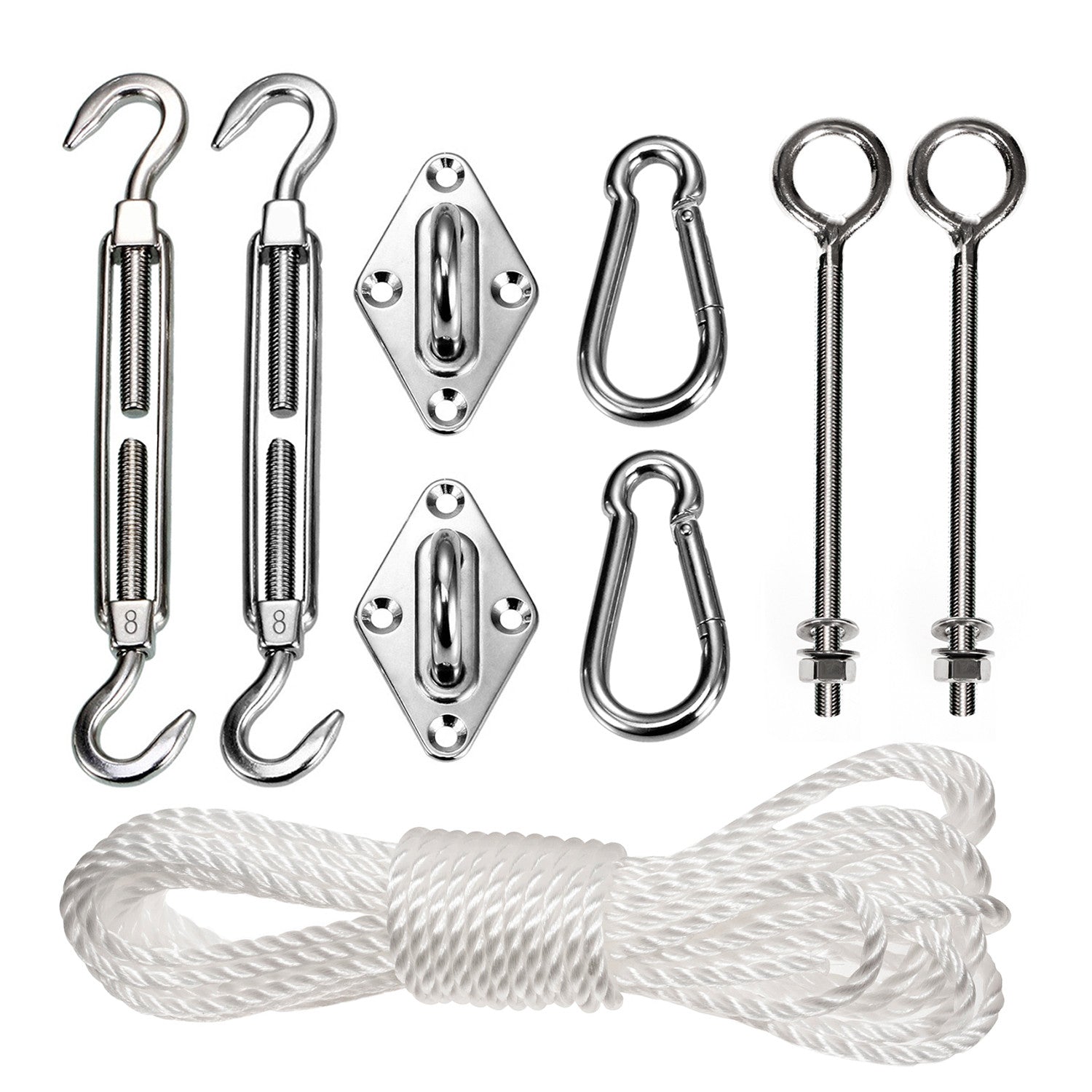 Set montaj Umbrar de Gradina din INOX GB508, 9 piese-0