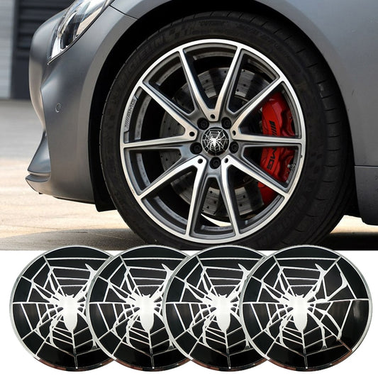 Set 4 buc. ornament central janta, model "Spider", diametru 5cm-0