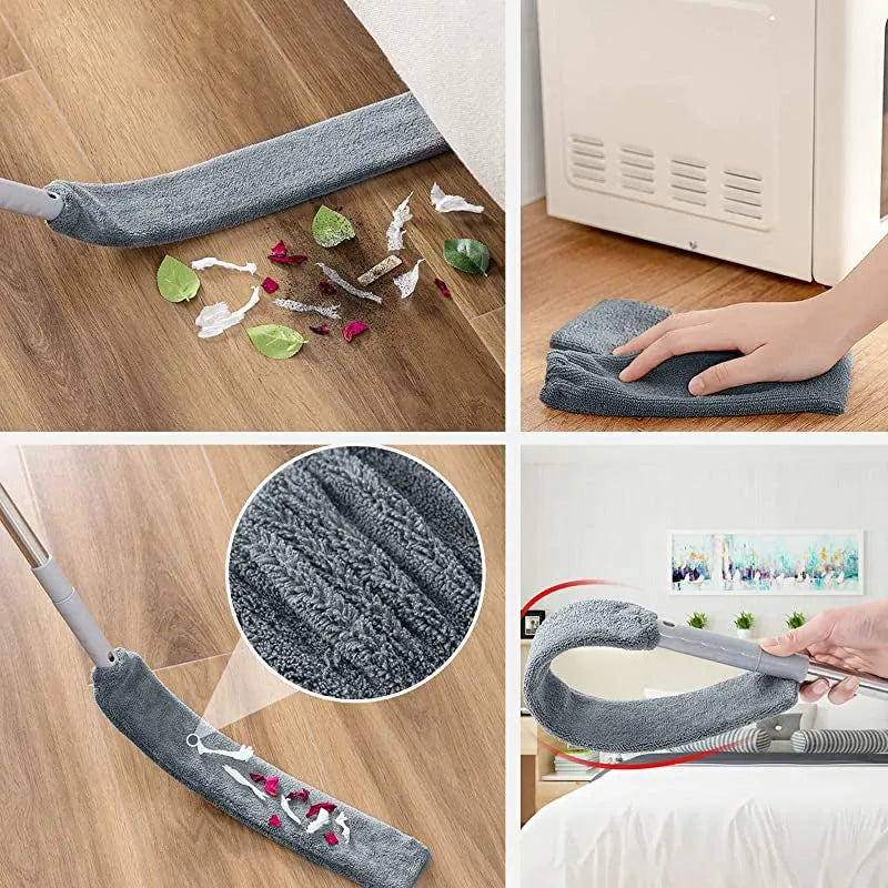 Perie pentru praf din microfibra telescopică cu două capete