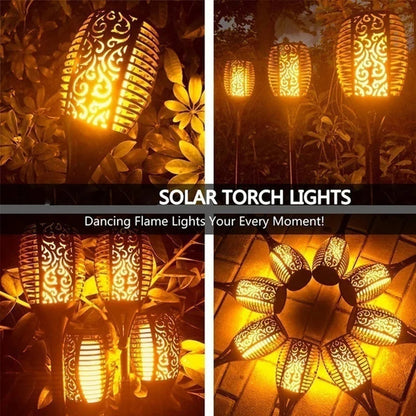 SET 10 bucati Torta LED cu panou solar, efect de flacara, design oriental,52 de cm inaltime