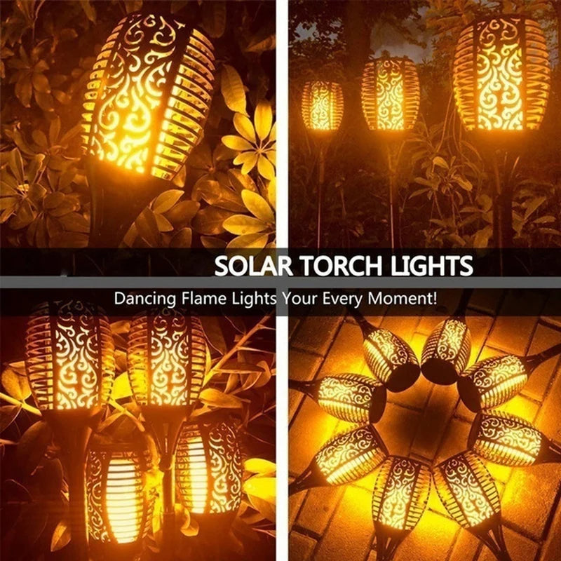 SET 10 bucati Torta LED cu panou solar, efect de flacara, design oriental,52 de cm inaltime