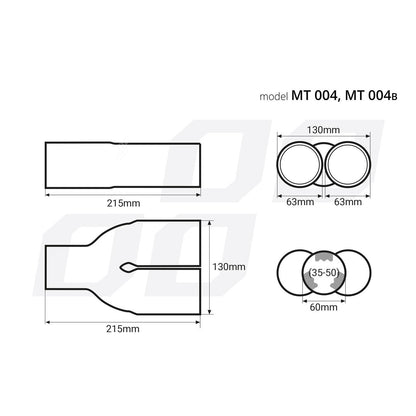 Ornament toba esapament din otel inoxidabil MT 004-3
