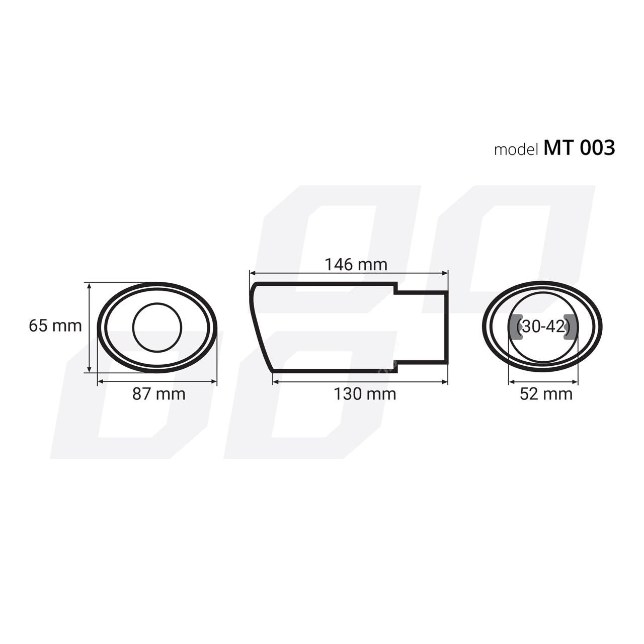 Ornament toba esapament din otel inoxidabil MT 003-3